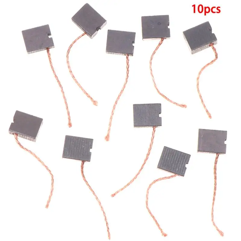 10Pcs Dual Engine Brake Pump Accumulator Carbon Brushes 5.5*11*13mm Carbon Brush With Cable Fit For Car