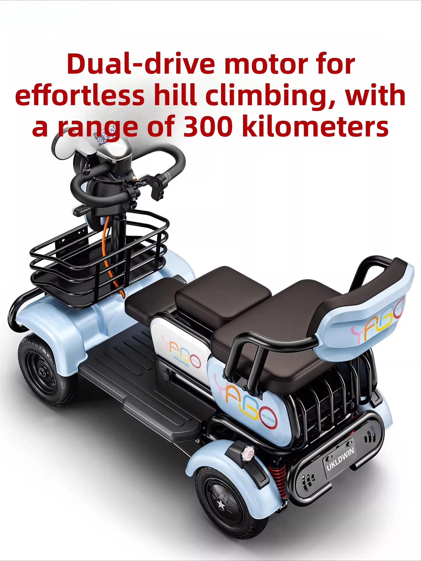 Electric four-wheeler, disabled moped, pick-up and drop-off children's household battery car, elderly small scooter