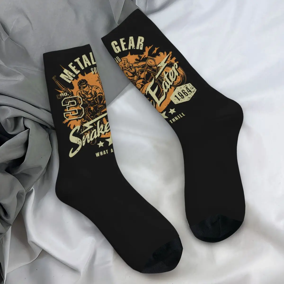 Metal Gear Solid 3 Snake Socks Casual Stockings Autumn Anti Slip Couple Socks Soft Breathable Design Climbing Socks