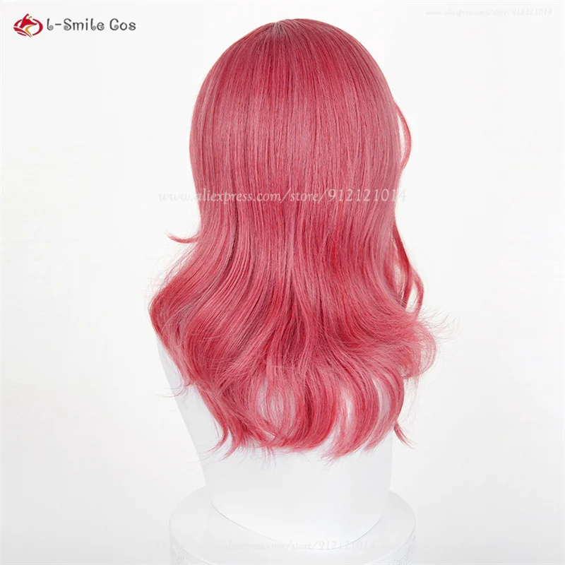 Maki Nishikino Cosplay perruque 48 cm de Long rouge Cruly perruques résistant à la chaleur cheveux synthétiques Anime Cosplay perruque pour les femmes + bonnet de perruque