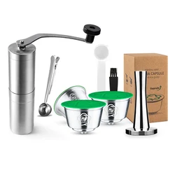 Cápsula de café reutilizável em aço inoxidável, cafeteira recarregável, filtros para Nescafé, Dolce Gusto, Crema Expresso