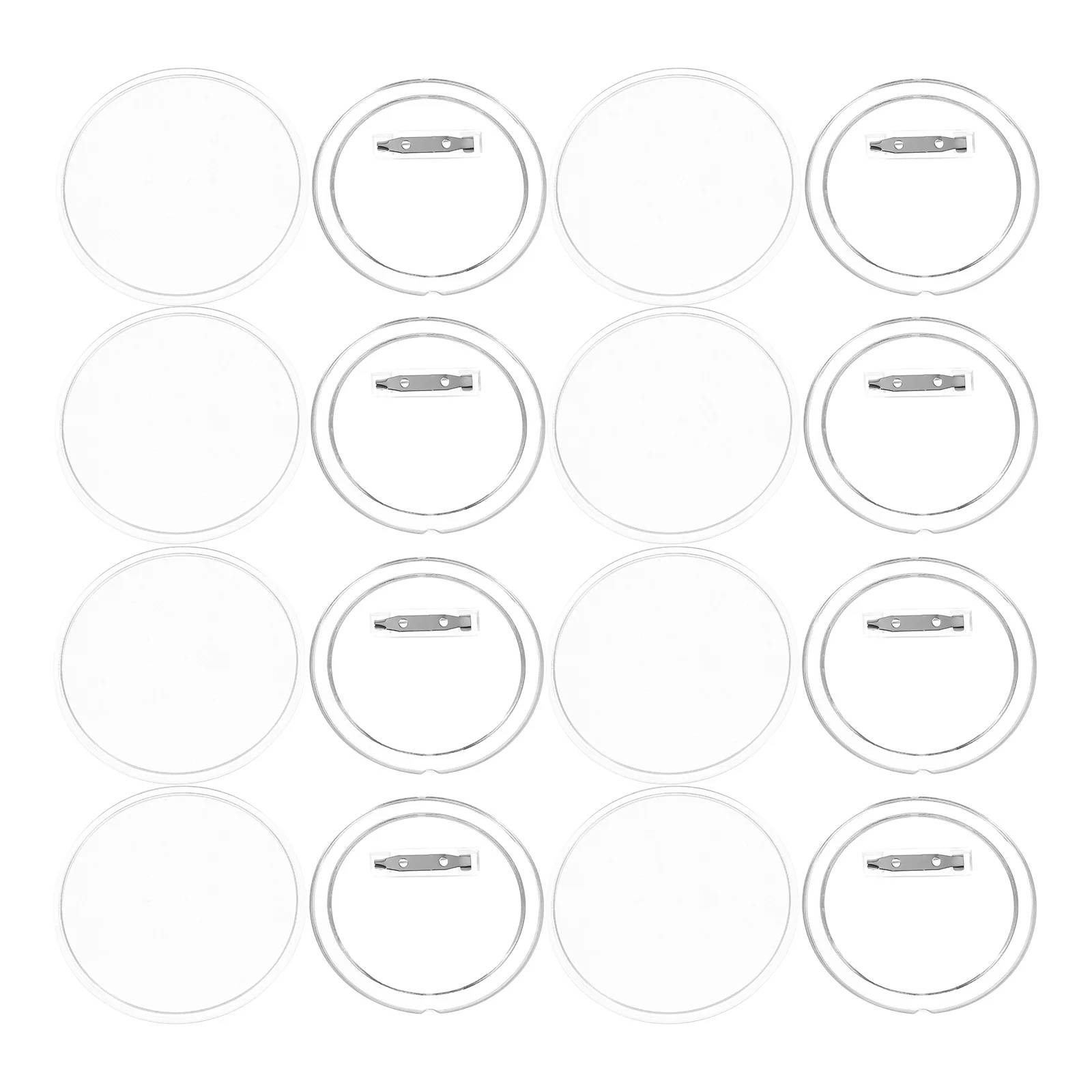 

10Pcs Clear Photo Button Badges Acrylic Craft Pins 75Mm Design Your Own Badge Kit for Parties Events Personalized Accessories