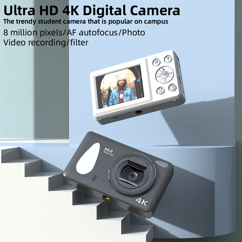 

High Quality 4K Digital Camera 2.4in IPS Screen 64MP Photography YouTube Vlogging Video Cameras Photographic Photo Compact Vlog