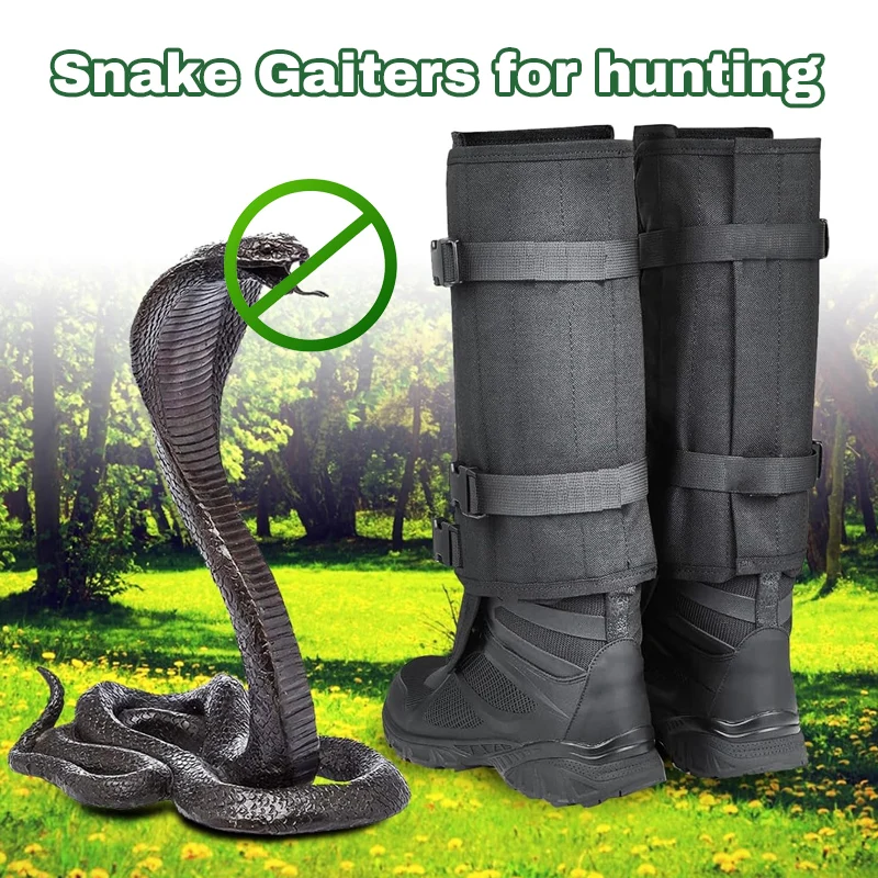 防水ハンティングブーツゲートルヘビ防止レッグプロテクターハイキング釣り屋外調節可能な耐久性のある安全ゲートル