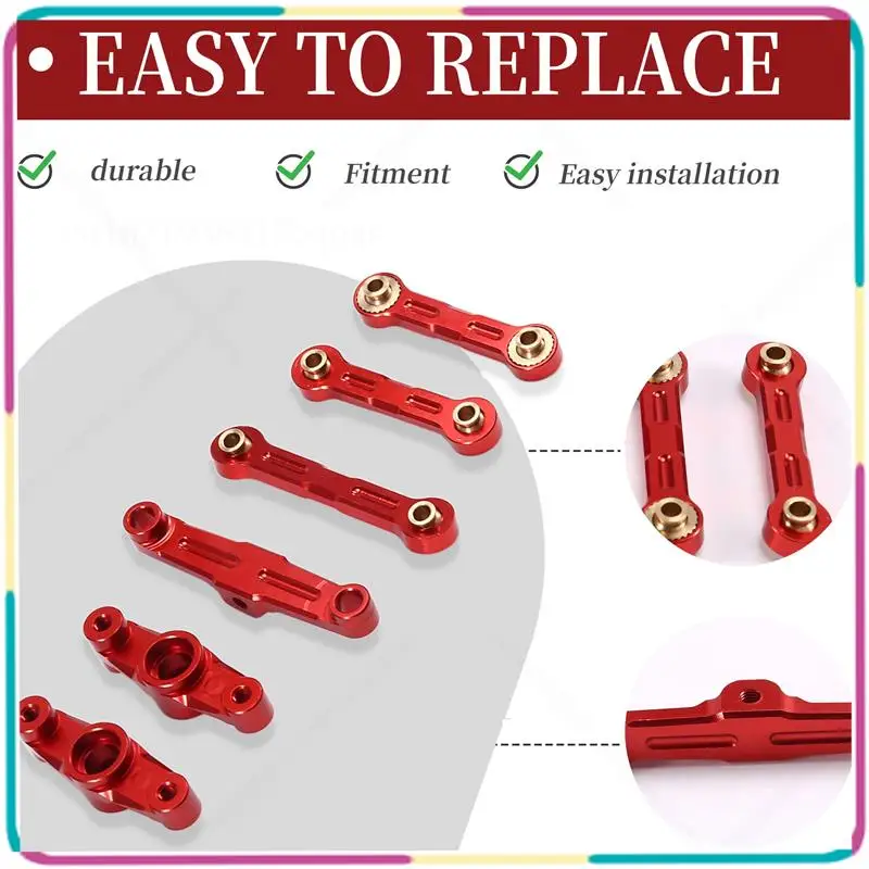 

B13C Обновление радиоуправляемого автомобиля, комплект рулевого управления типа B для 1/10 Tamiya TT02 TT-02, аксессуары для обновления радиоуправляемого автомобиля