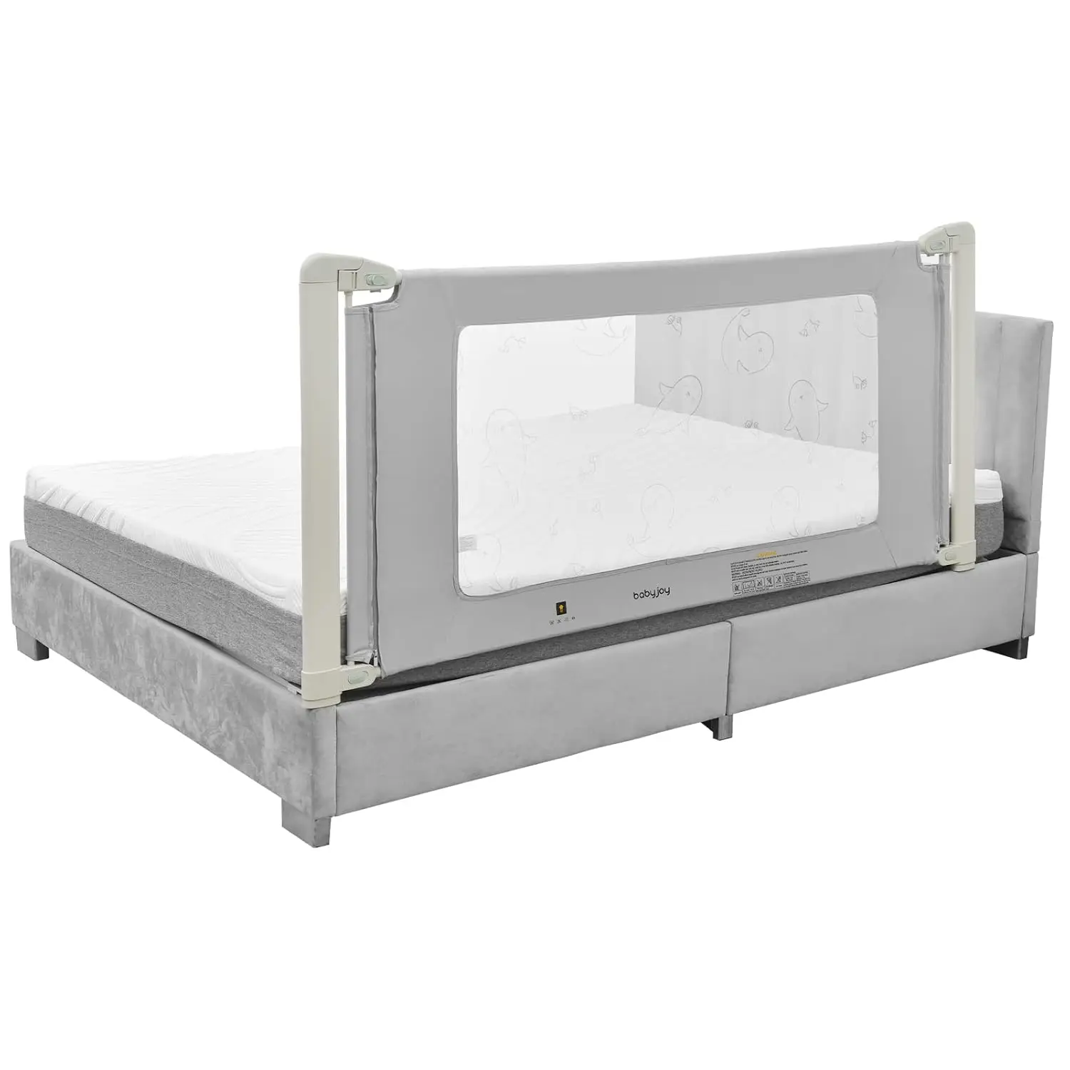 Extra Long Adjustable Bed Rail for Kids, 70'' Toddler Safety Guard with Double Lock for All Mattress Sizes