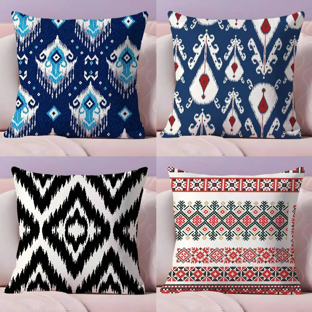 

Russian style pattern Pillow Case Pillowcase Ultra Soft Skin Friendly Fabric Cloud Like Comfort & Concealed Zipper