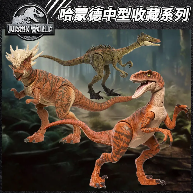 Mattel Jurassic World Action Figures Hunting Devouring Velociraptor Troodon Dinosaur Model Collection Children Birthday Gifts