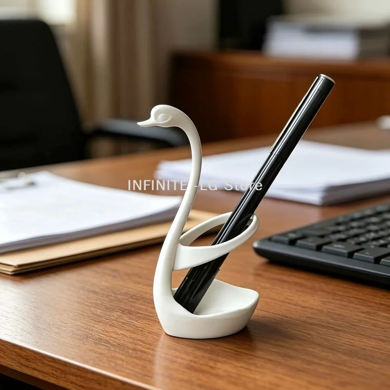 Swan Toothbrush Holder Creative Swan Shape Bathroom Storage Rack Multifunctional Drain Organizer For Bathroom Countertop