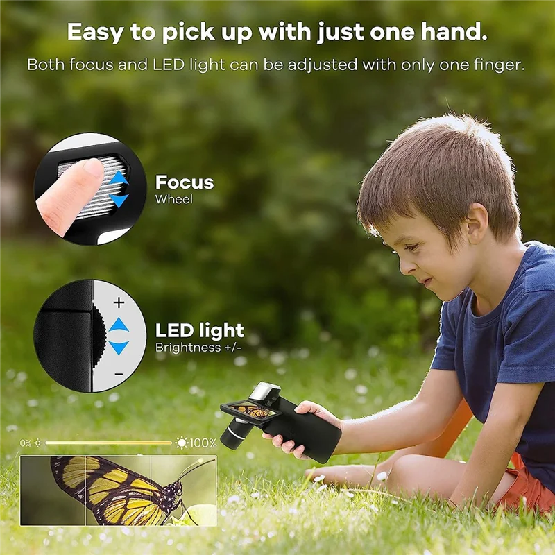 

A43M Handheld Digital Microscope, Pocket Microscope with 4 Inch Screen Electronic FHD Video Microscope, Supports Windows PC