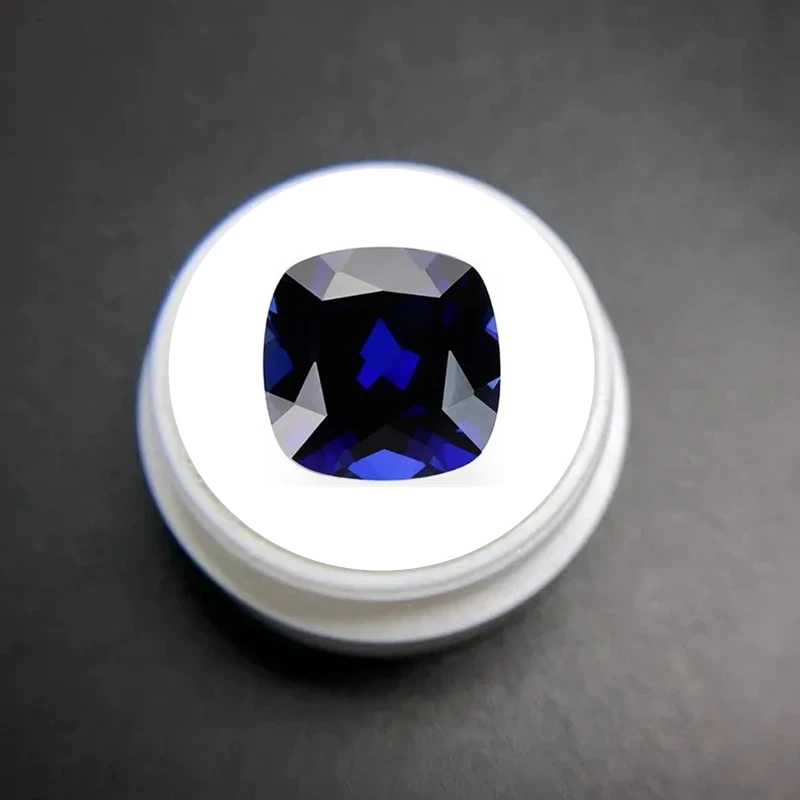 

New Premium Blue Sapphire Cushion Cut Test Mohs Hardness Gems for Jewelry Making Gem Collection DIY Sapphire Stone