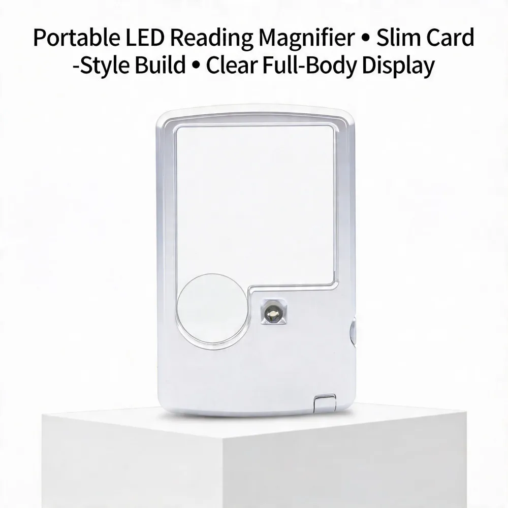 6X 3X Jewelry Magnifier with LED Light Magnifier Mini Pocket Magnifying Lens for Kids Jewelry Older People Reading