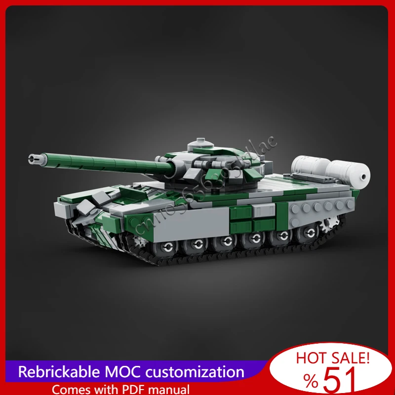 

600 деталей MOC Classic t-72B3, модель основного боевого танка, модульные строительные блоки, технология сборки, детские игрушки, популярные подарки на день рождения