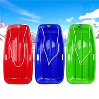Winter Toboggan Thicken Snow Sled Lawn Beach Kids Adults Scooter Straw Sledge for Outdoor Downhill Skiing Sledding Random Color
