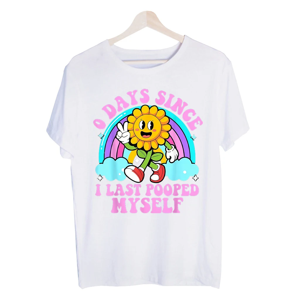 Men's Sunflower and Rainbow Slogan Graphic Tee, Casual Short Sleeve Crew Neck T-Shirt for Daily Wear