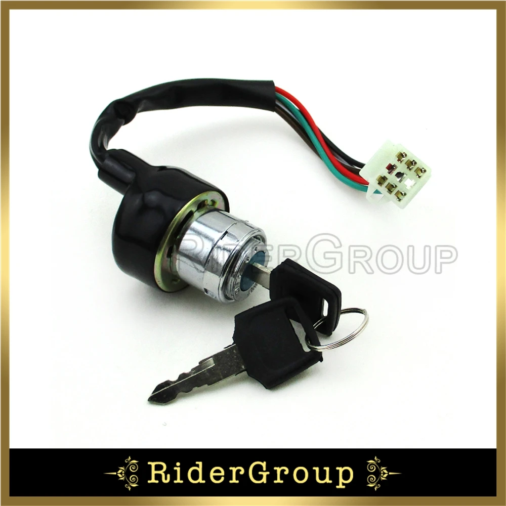6 Wire Pin On Lock Off Ignition Switch+2 Keys For Kazuma 50cc 70cc