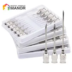 10Pcs Stainless Steel Veterinary Needle Syringe Needle Dispensing Needles Laboratory Sampling Needle Livestock Accessories