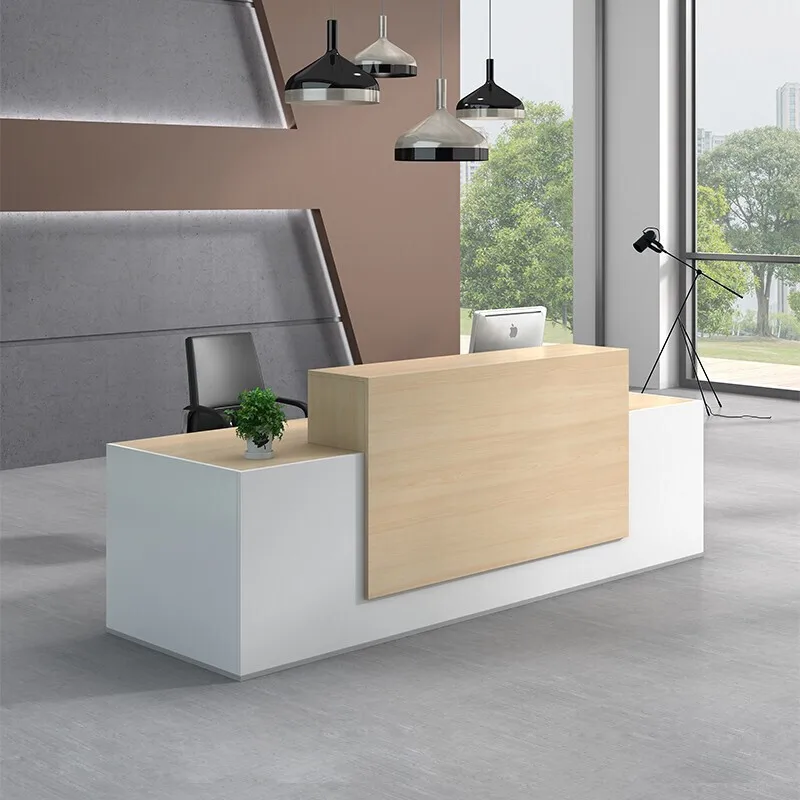 Company Reception Desk Simple And Modern Design Consultation Welcome Cashier Office Front Desk Desk