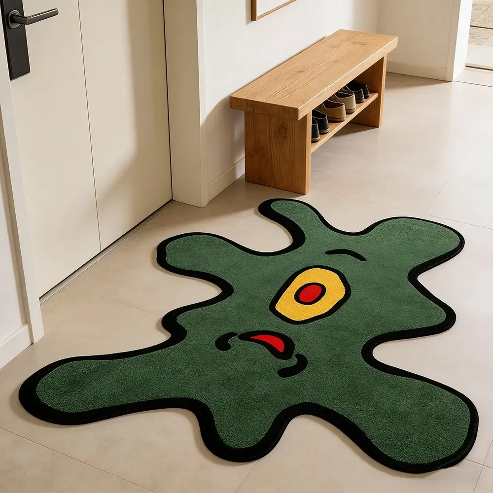 VIKAMA Street Style Single Eyed Monster Carpet, Washable Soft Non Slip Floor Mat, Bedroom Office Home Gift view 2