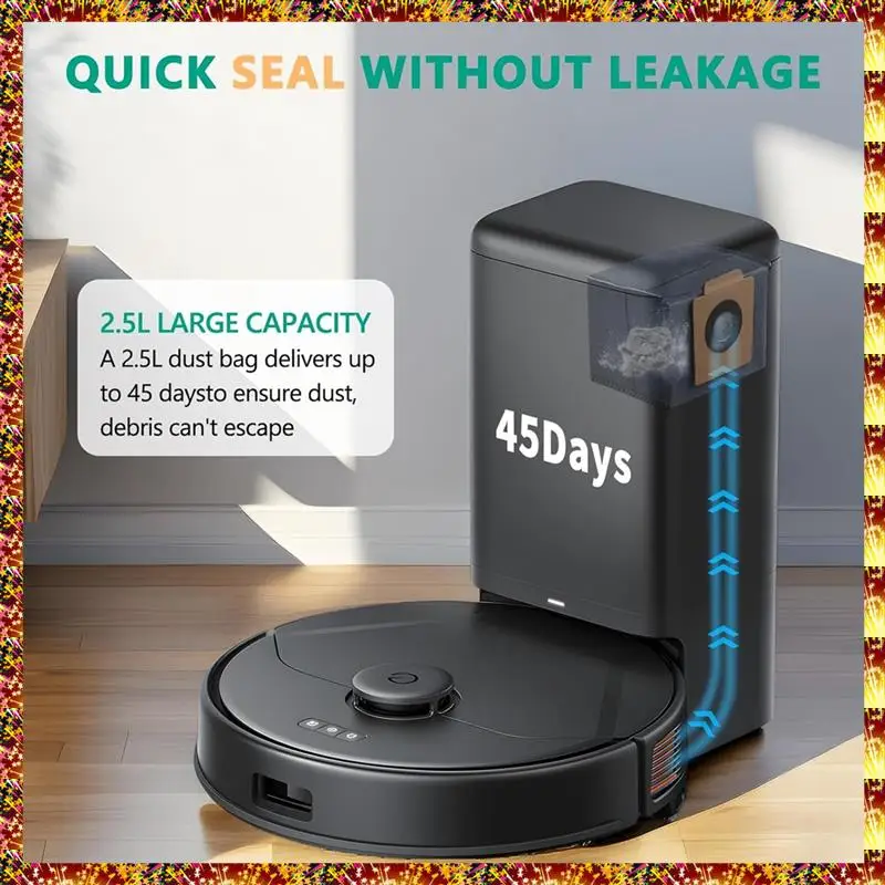 AGOUP sacs d'aspirateur pour Eufy X10 Pro Omni, X8 Pro SES Robot aspirateur sacs à poussière, sacs de Base propre de remplacement