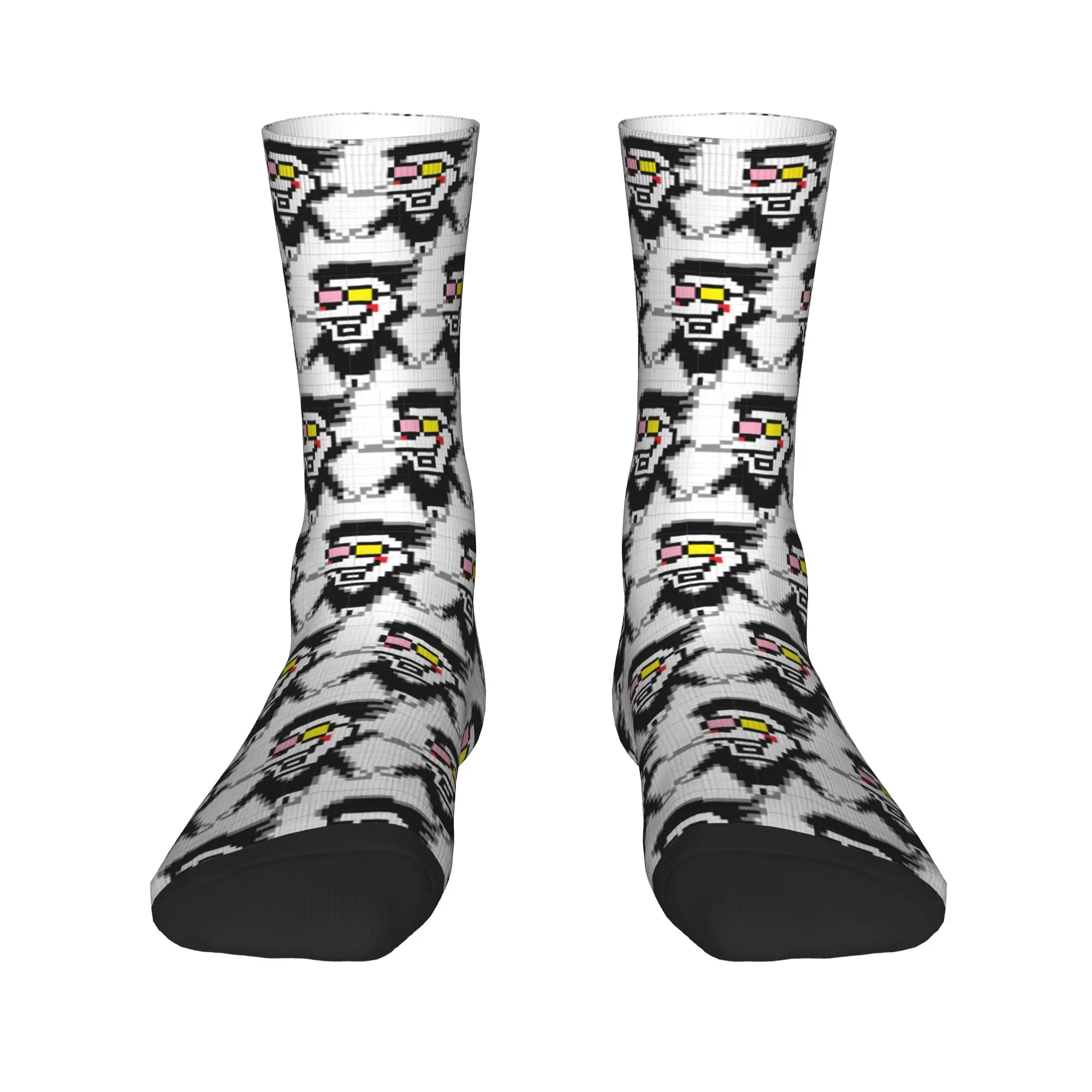 Deltarune Spamton  Socks Spring  Stockings Retro Women Men Medium Soft Socks Custom Outdoor Non Slip Socks