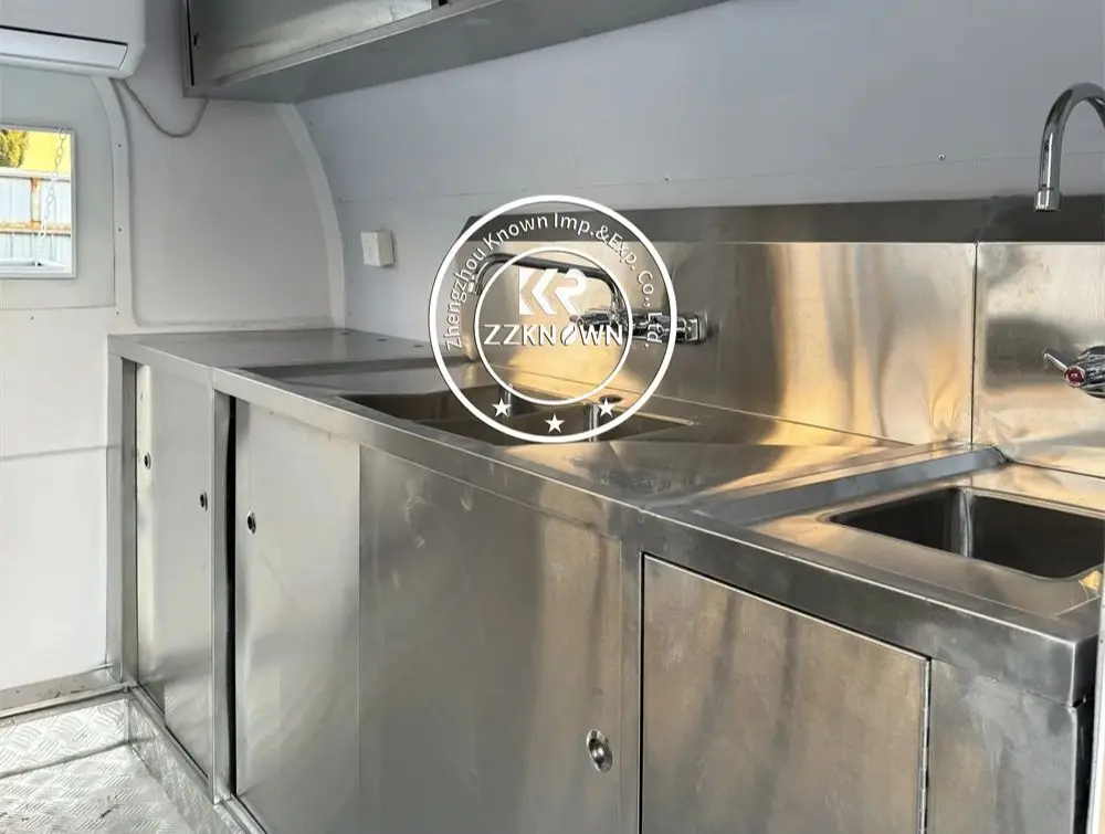 Peralatan dapur kustom Restoran seluler Trailer Makanan Cepat Stan makanan ringan Pizza truk makanan Van kereta kopi