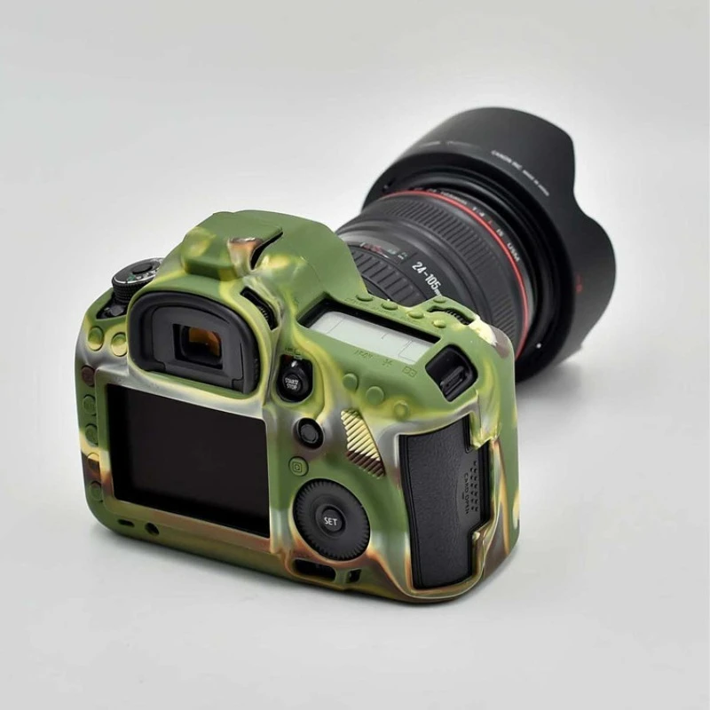 

SLR protective cover Camera Bag For Canon EOS 5D3 MarkIII Silicone Case 5D3 5Ds R camera case + free tempered film