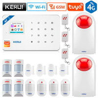 KERUI W184 Tuya 4G WIFI Security Protection Anti Theft KIT Smart Home Alarms Security Alarm System Kit Sensor 6 Languages Garage