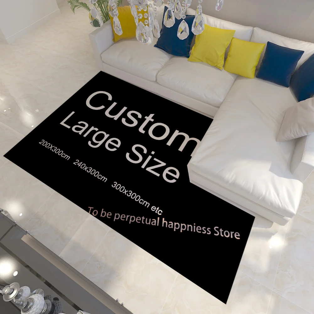 Customize Logo Brand Large Size Carpet Antique Area Rug Office Living Room Bedroom Decor Washable Oversize Rugs 300x300cm