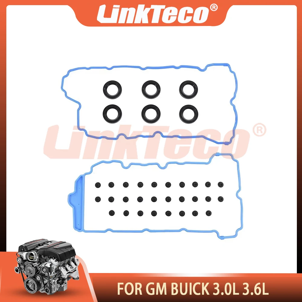 Juego de juntas protectoras de válvula de motor compatibles con 3,0 3,6 para GM Buick Enclave Cadillac Cts Srx Sts Chevrolet Traverse Gmc Acadia Saturn Outlook