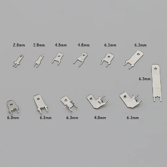100Pcs 2.8mm/4.8mm/6.3mm Circuit Board Insert /PCB Soldering Terminal S Circuit Board Insert Thickness 0.8 PCB Welding Sheet
