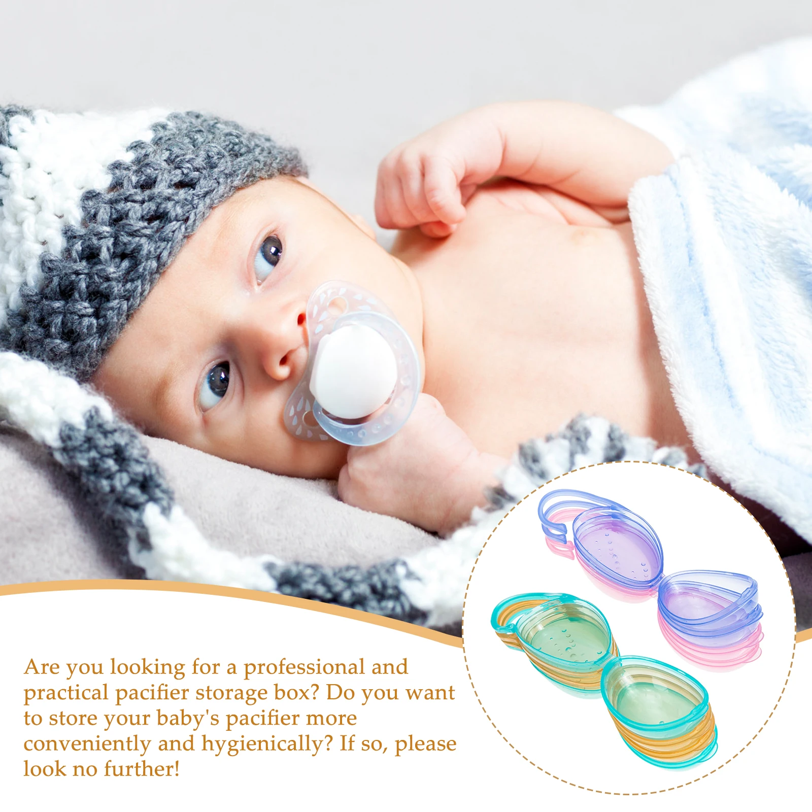 

8 шт., коробка для переноски соски, компактный, легкий, портативный, пластиковый контейнер для хранения детской соски, прочный для путешествий