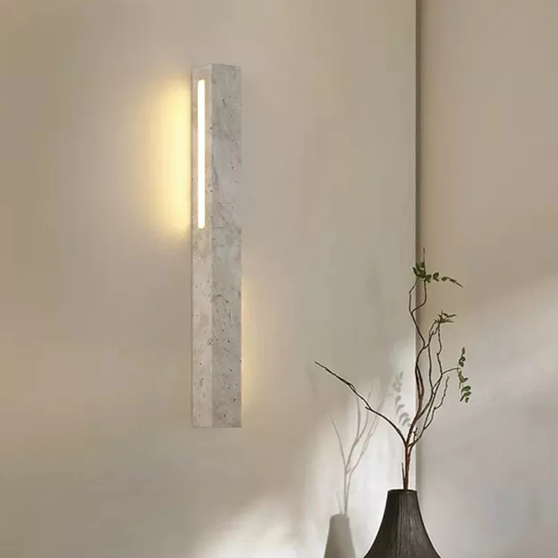 Cuboid Natural Stone LED Wall Lamp Atmosphere Lighting Marble For Foyer Bedroom Aisle Restaurant Hotel Sconce