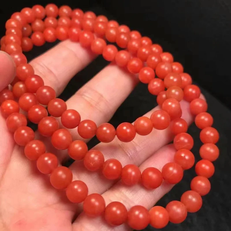 

Factory Natural Baoshan South Red Buddha Beads Color Rosy Meat Full and Delicate