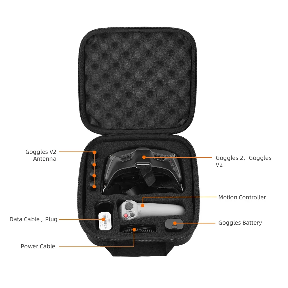 Carrying Case for DJI FPV Google V2/2 RC MOTION 2 Flight Glasses Storage Bag Protective Handbag for Drone Accessories