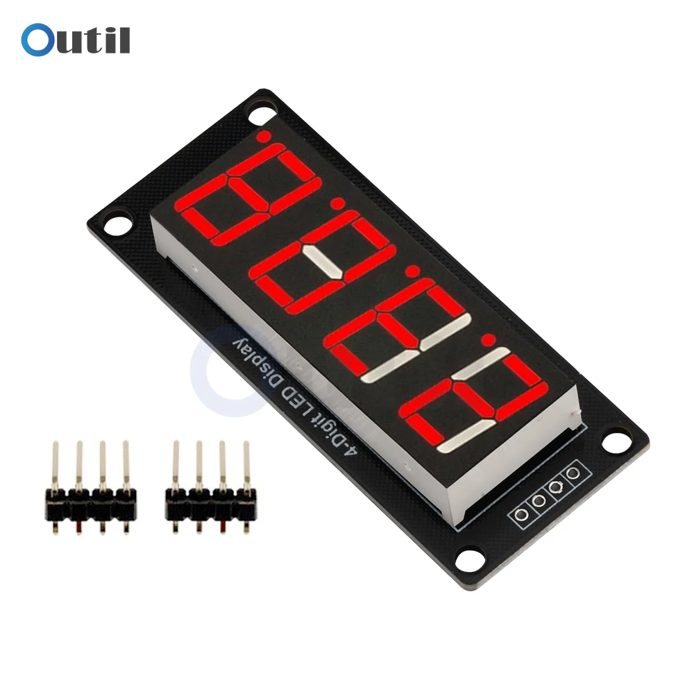 Modul Layar LED TM1637 Untuk Arduino 7 Segmen 4 Bit 0.56 Inci Jam MERAH Anode Tabung Digital Empat Serial Driver Board Pack
