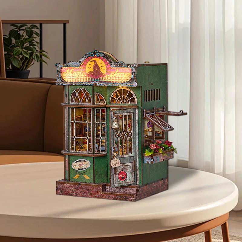 Diy de madeira mini casa boneca kit 3d puzzle montagem modelo construção brinquedos casa quarto com móveis brinquedos presentes natal casa bonecas