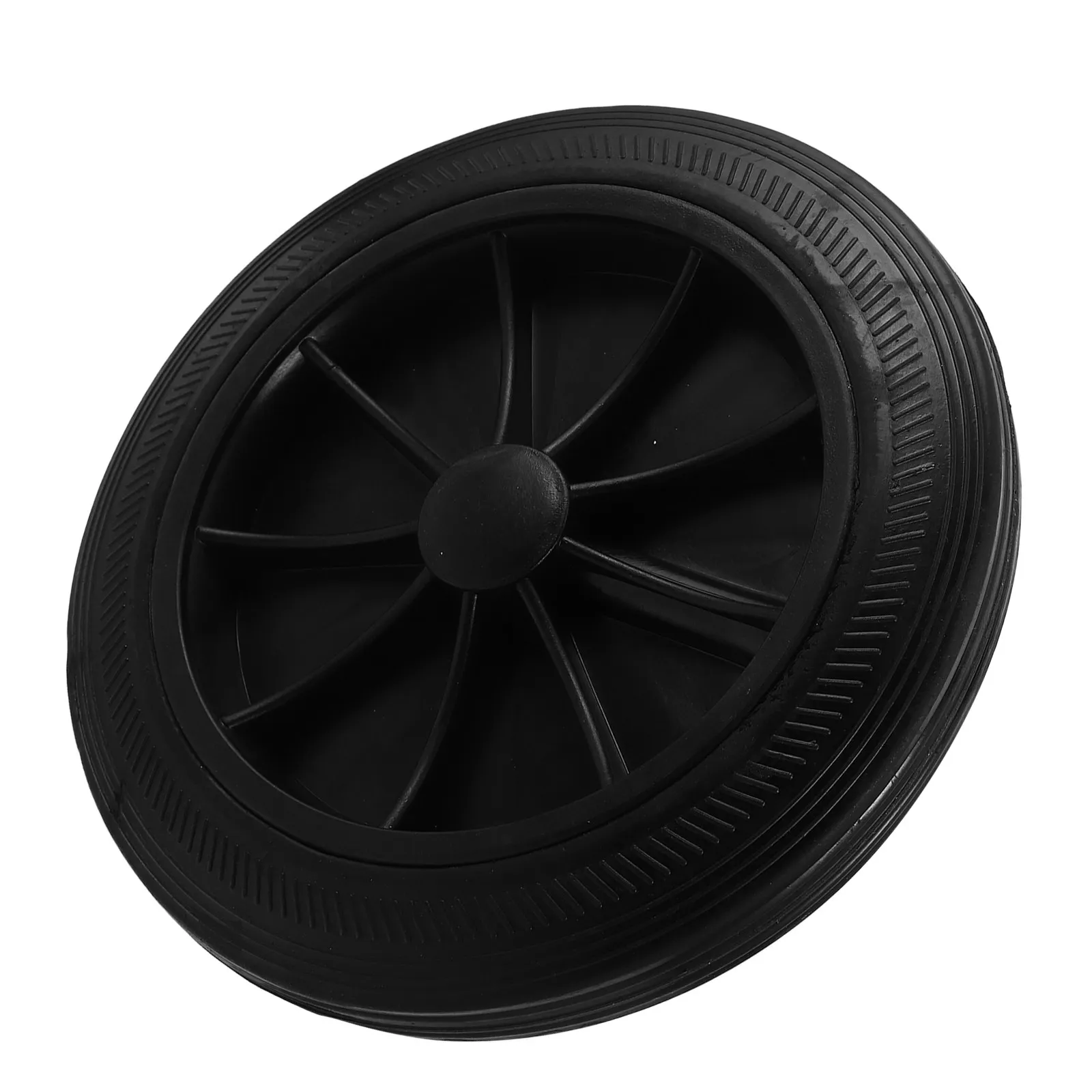 Garbage Bin Wheel Replacement Outdoor Thickened Rubber Rolling Trash Can Wheel Heavy Duty Spare Parts for Waste Containers