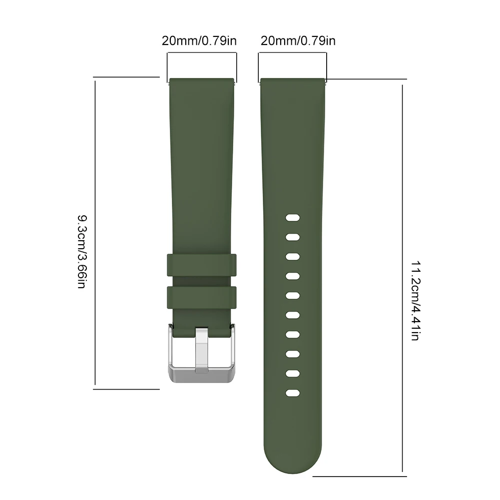 20mm Smart Watch Band Soft Silicone Band for Huami Amazfit GTS 4/2 Mini GTS 3 2e for Amazfit Bip 3 Pro/Bip 3/ Bip U/Bip/Bip Lite