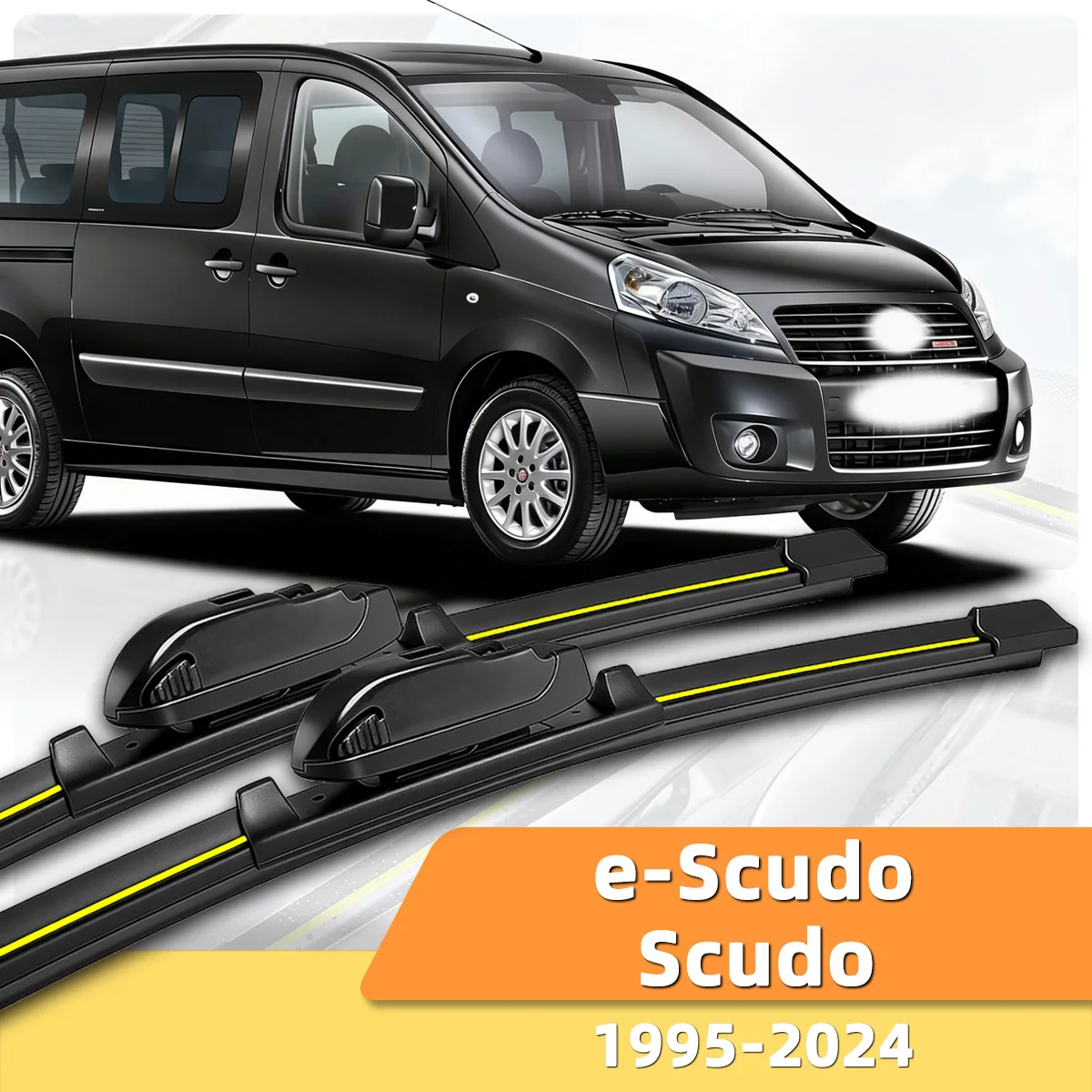 

2PCS Car Windshield Wiper Fit For FIAT e-Scudo/ Scudo (1995-2024) Natural Rubber Strip Boneless Silent Car Front Wiper Blade