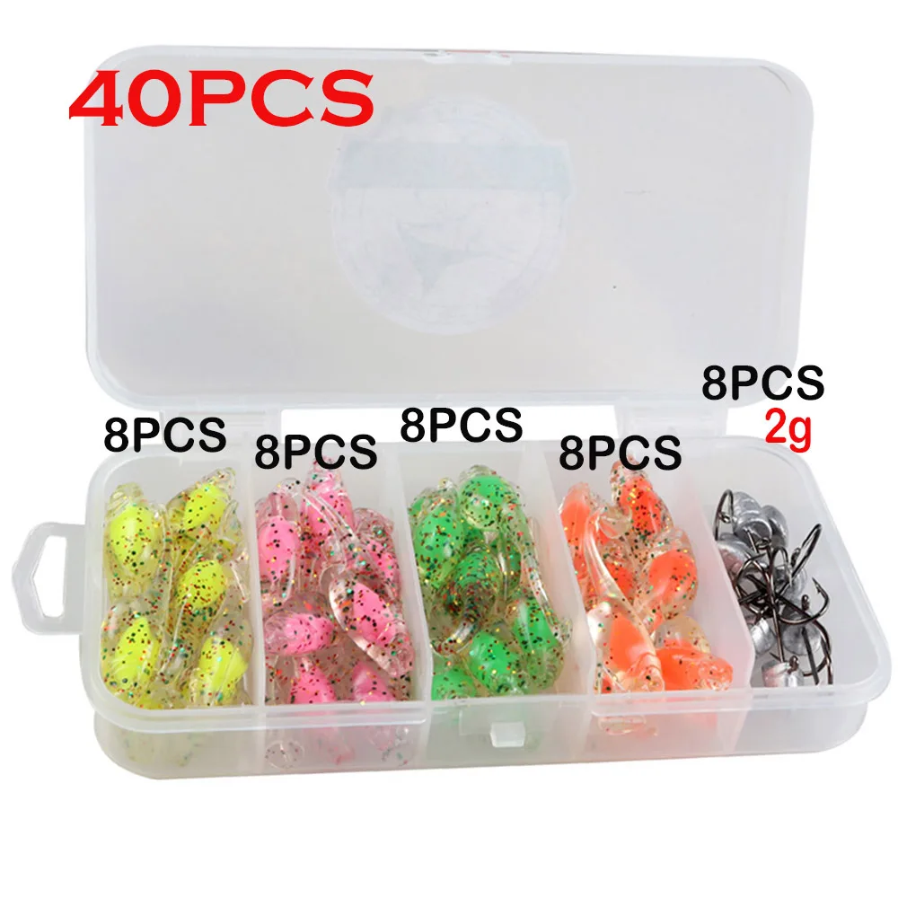 JOHNCOO 5 cm 0,8 g T Paddle Tail Shad Ajing Angelköder Rockfish Gummi Weicher Köder Künstlicher Köder Bass Silikon Fisch Forellenköder