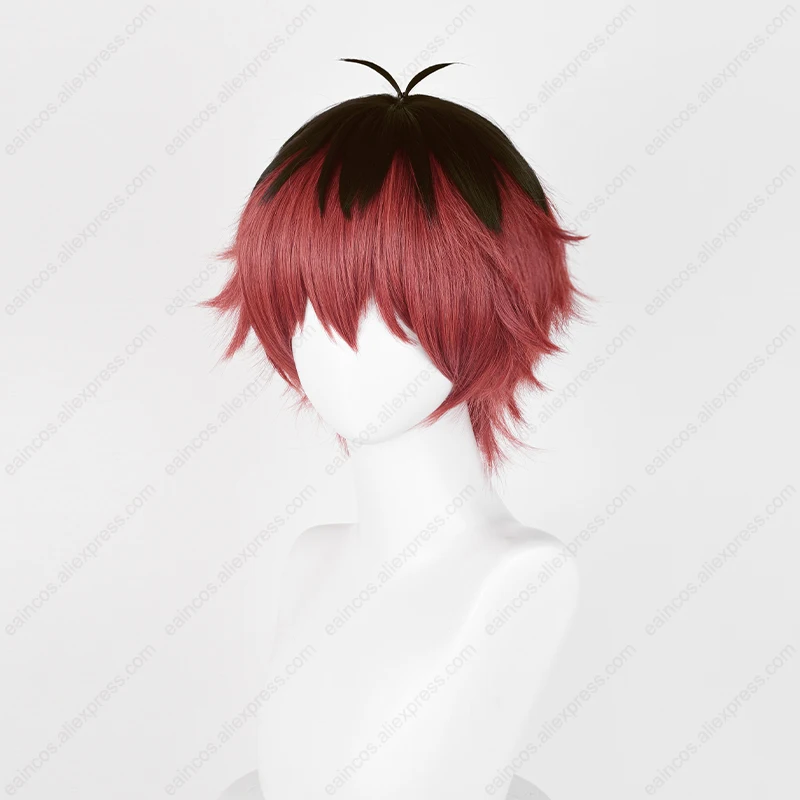 Anime Stlavabo Cosplay Perruque, 30cm, Orange, Rouge, Mixte, Noir, Marron, Perruques Courtes, Degré de Chaleur, Cheveux Synthétiques