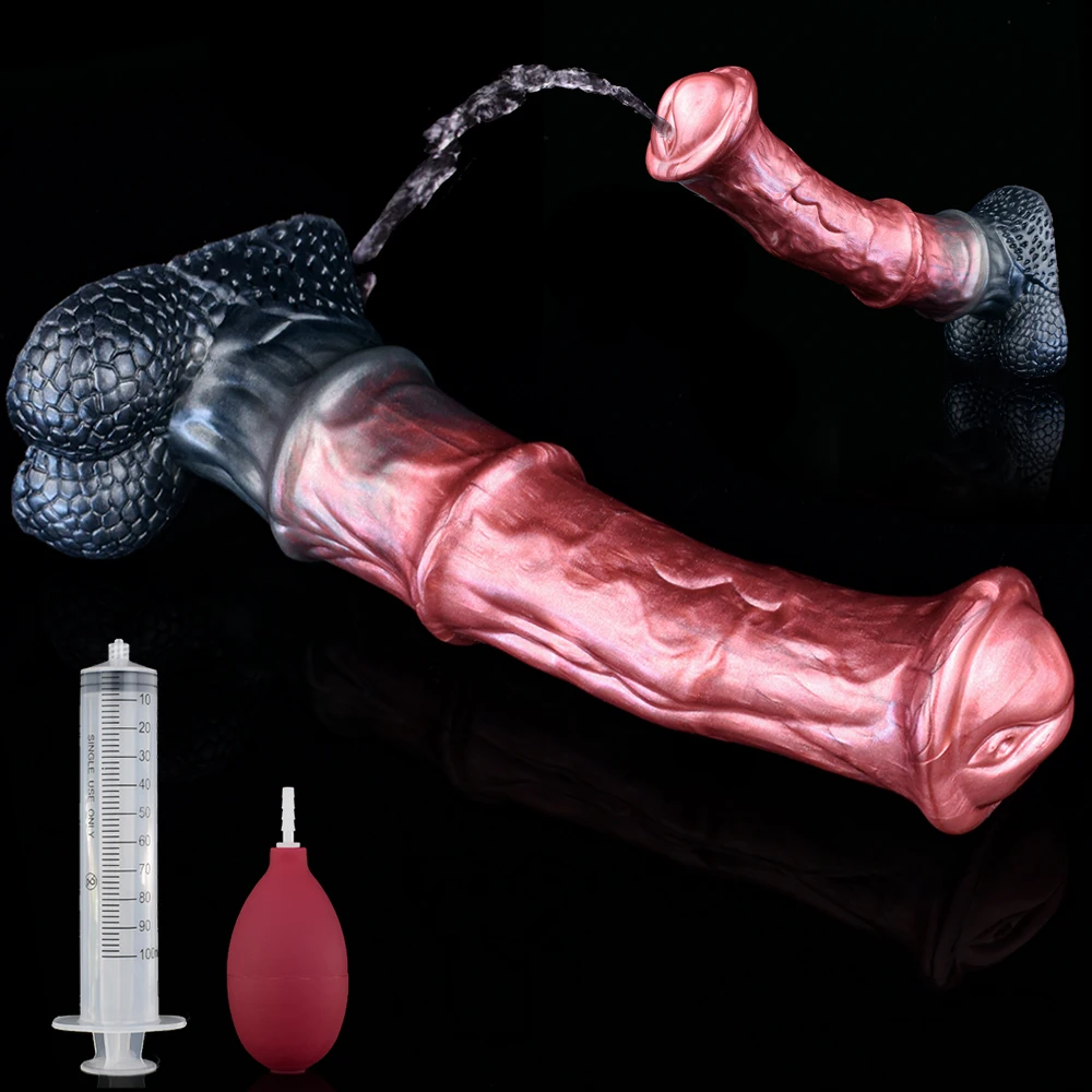 NNSX Dildo Anale a Forma di Cavallo, Stimolatore Punto G, Plug Anale con Funzione Squirting, Giocattoli Sessuali per Uomini e Donne 18+