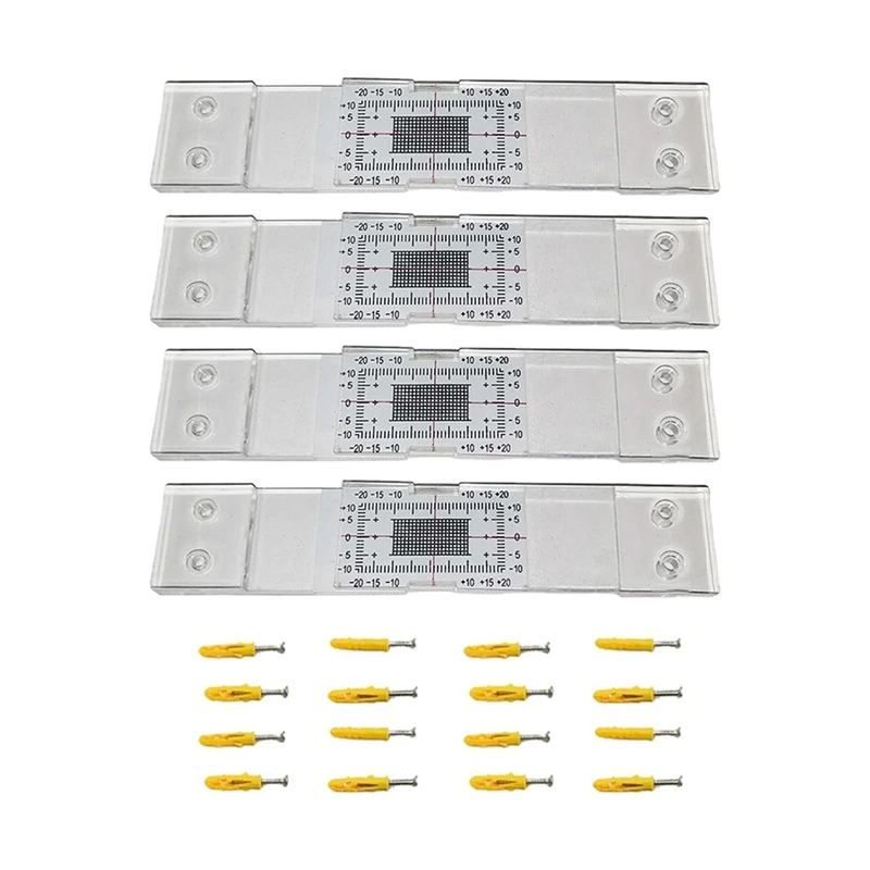 Thickness Gauge 4Pcs Crack Monitoring Record, Standard Tell-Tale Crack Monitor For The Standard And Corner Tell-Tale