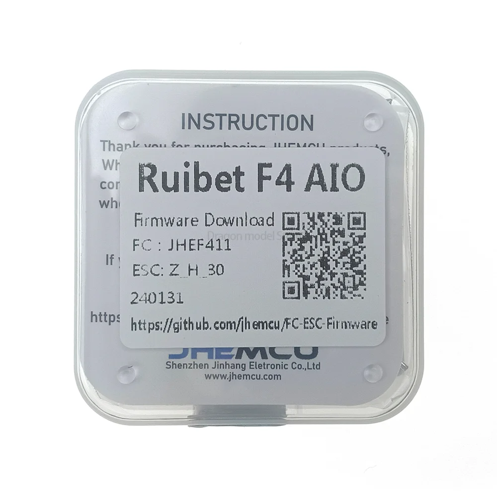 JHEMCU Ruibet F4AIO 12A F411 Flight Controller BLHELIS 12A 4in1 ESC 1-2S 25.5X25.5mm for FPV Tinywhoop Cinewhoop