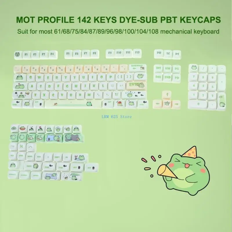 

41QA 142 клавиши DIY колпачки для ключей Green PBT колпачки для механических клавиатур