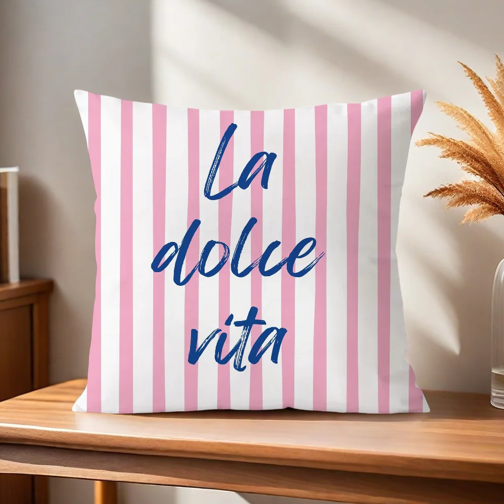 La Dolce Vita Kissenbezug Kissenhülle für Zuhause, Sofa, Wohnzimmer, Büro, Café, Auto – Detail 4