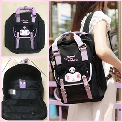 Cute Cartoon Donut Series Cinnamoroll Kuromi Backpack 16L Super Large Capacity Multi-Layer Design Casual Fashion School Bag