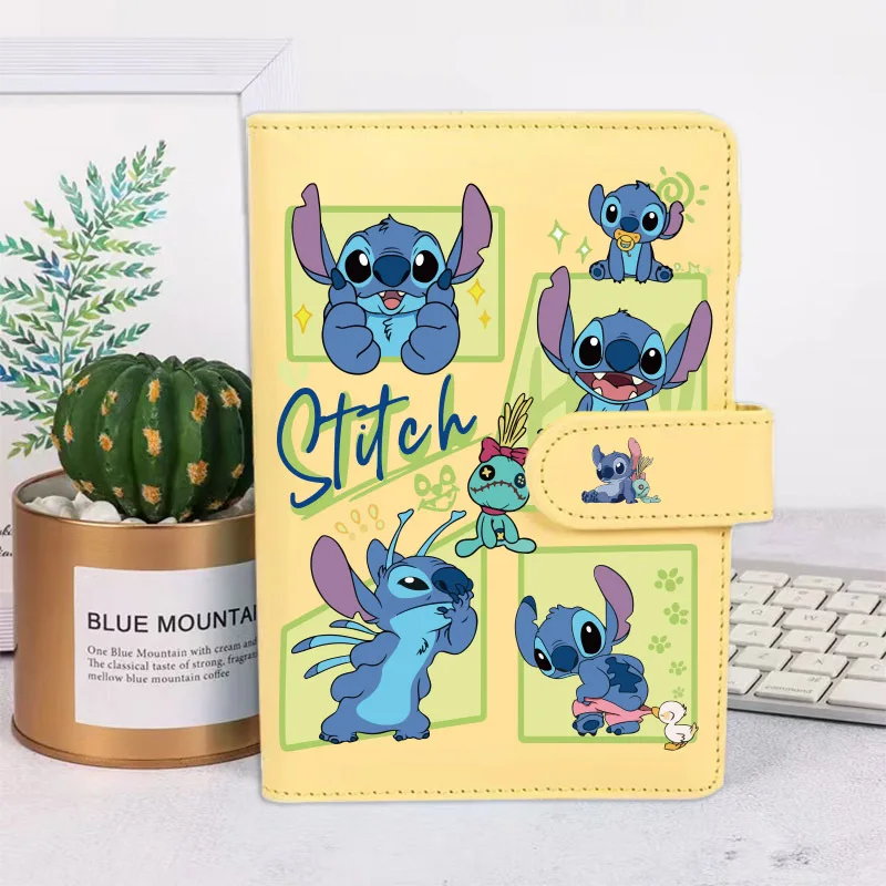 Disney Lilo & Stitch Pu Cartoon Notebook Portable Notepad Cartoon Tablet Supplies School Office Stationery Student Gifts