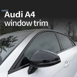 For Audi A4(NOT A4L) B9 2017-2020 Sedan Black ABS Car Window Trim Sticker Car decoration Exterior Accessories